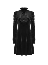 GTLLT | Gothic Cathedral Embroidered Velvet A-Line Dress