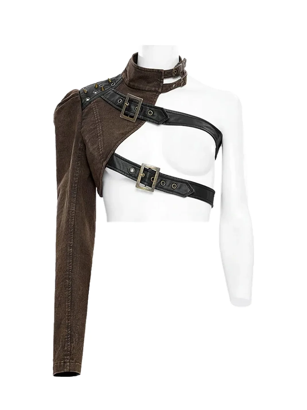 GTLLT | Asymmetric One-Sleeve Cropped Coat