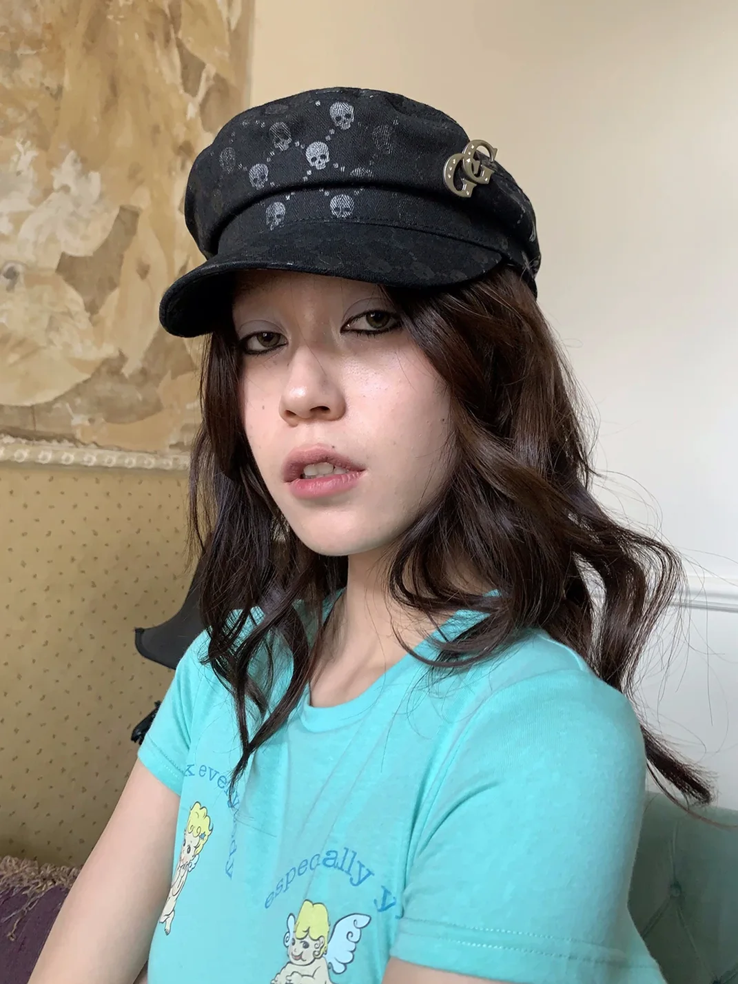 FOURFORTY | Skull Pattern Sailor Newsboy Cap