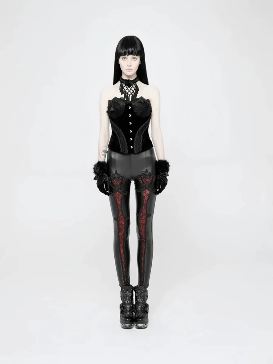 GTLLT | Gothic Embroidered Skinny Pants - 2