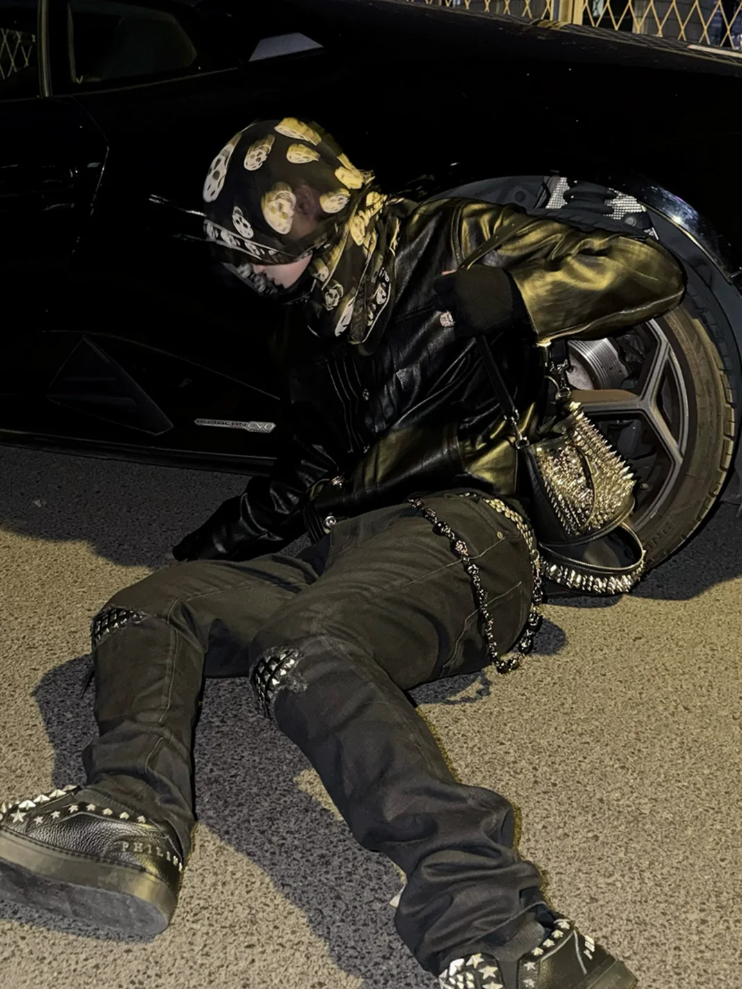 BE A DEVIL | Cracked Skull Court Zip Jacket