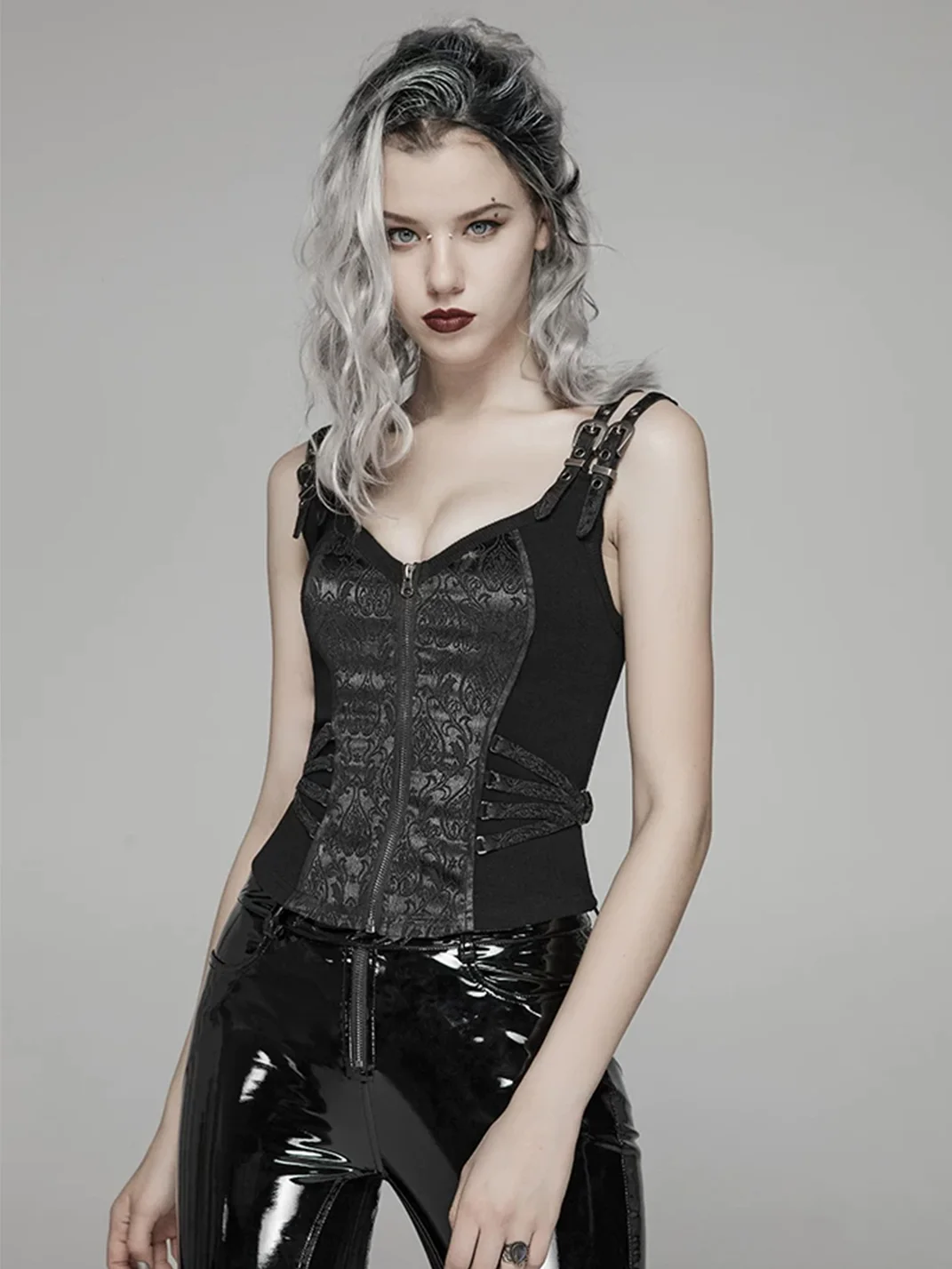 GTLLT | Jacquard Lace-Up Punk Vest