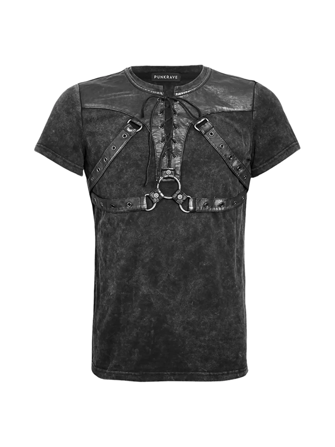 GTLLT | Punk Lace-Up Slim Fit T-Shirt