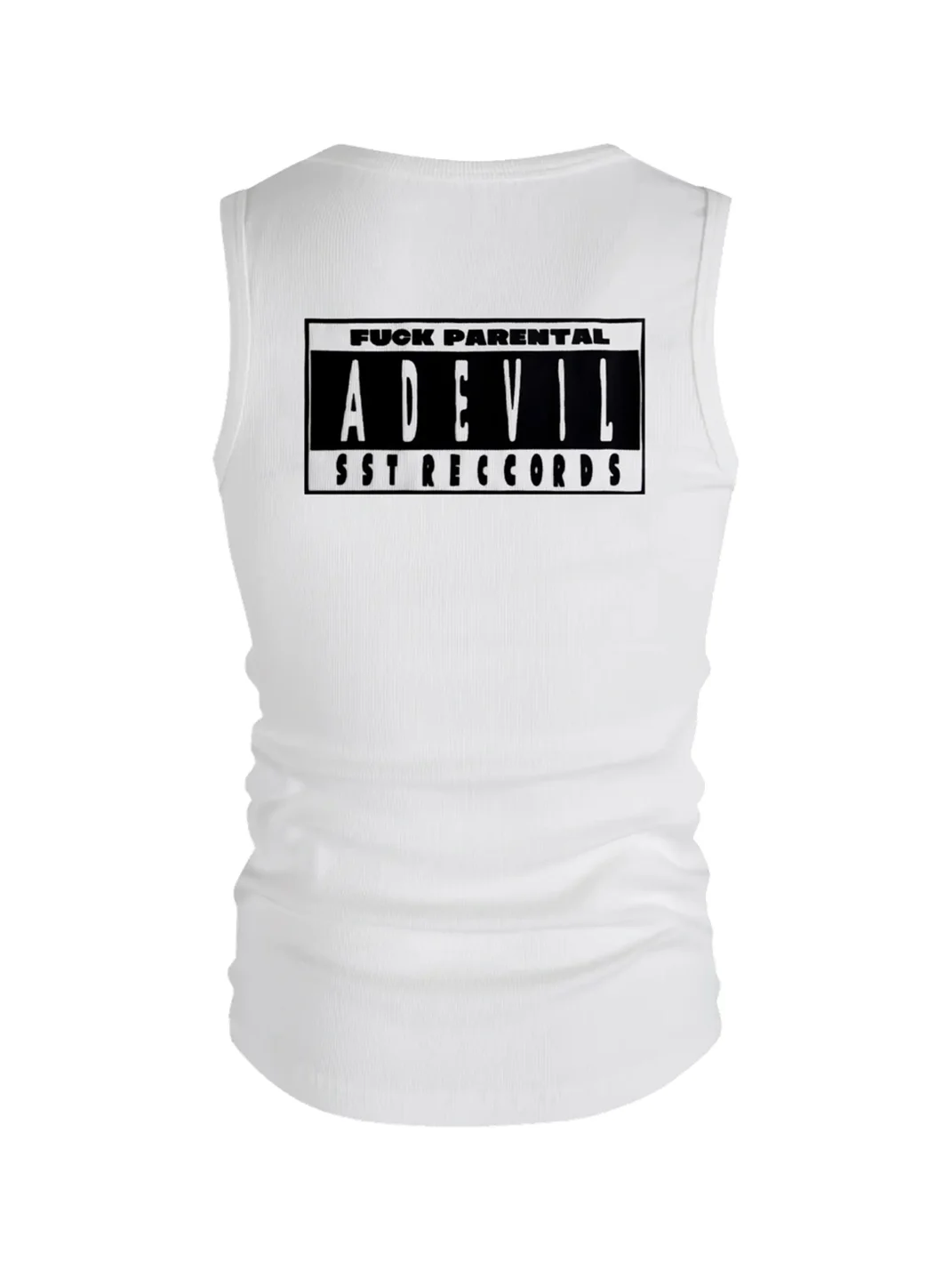 BE A DEVIL | Punk Graphic Ribbed Slim-Fit Tank Top