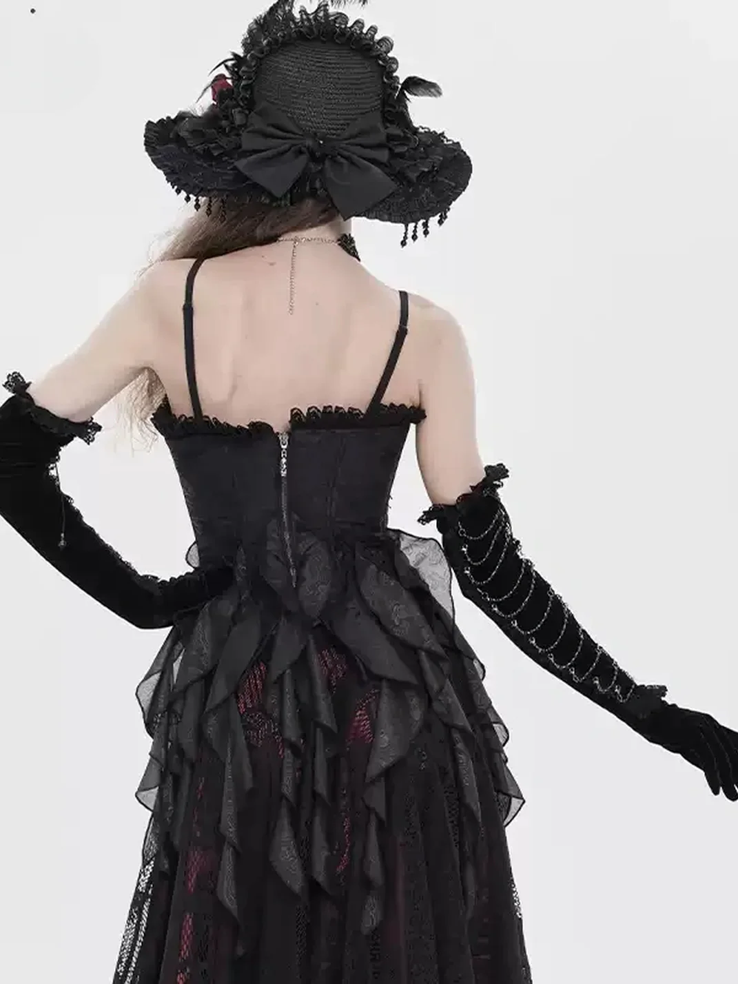 GTLLT | Gothic Jacquard Lace-Up Corset Camisole Top