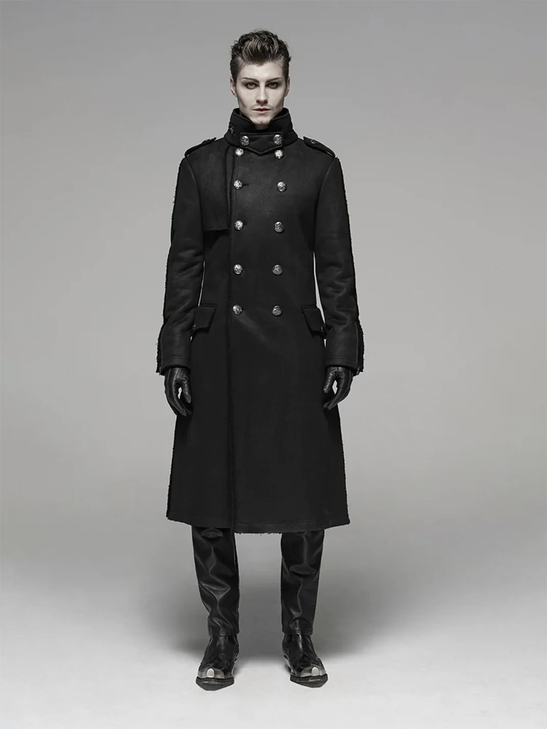 GTLLT | Military Style Mid-Length Fur-Lined Coat