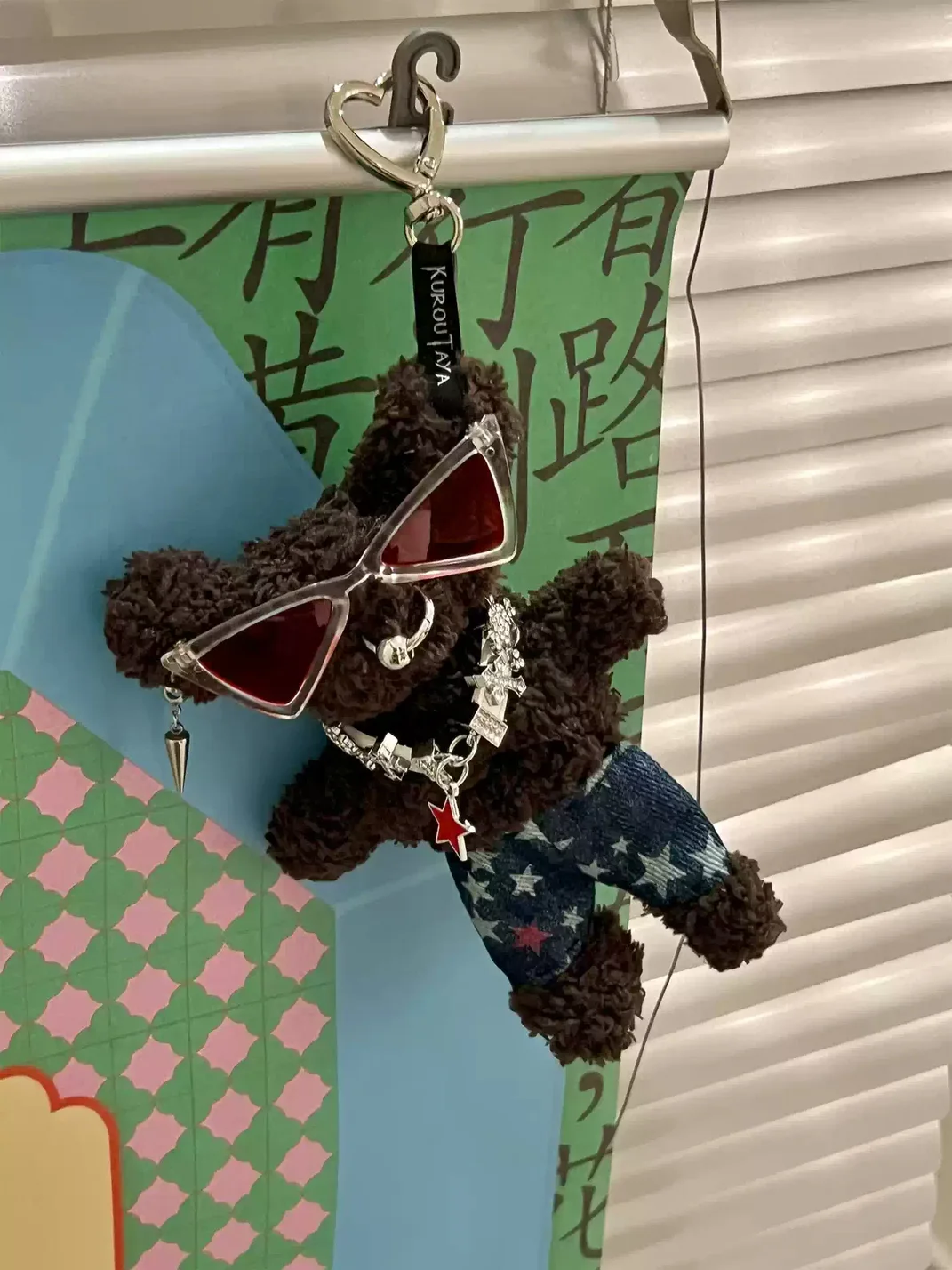 Kuroutaya | Punk Plush Teddy Bear Keychain Charm
