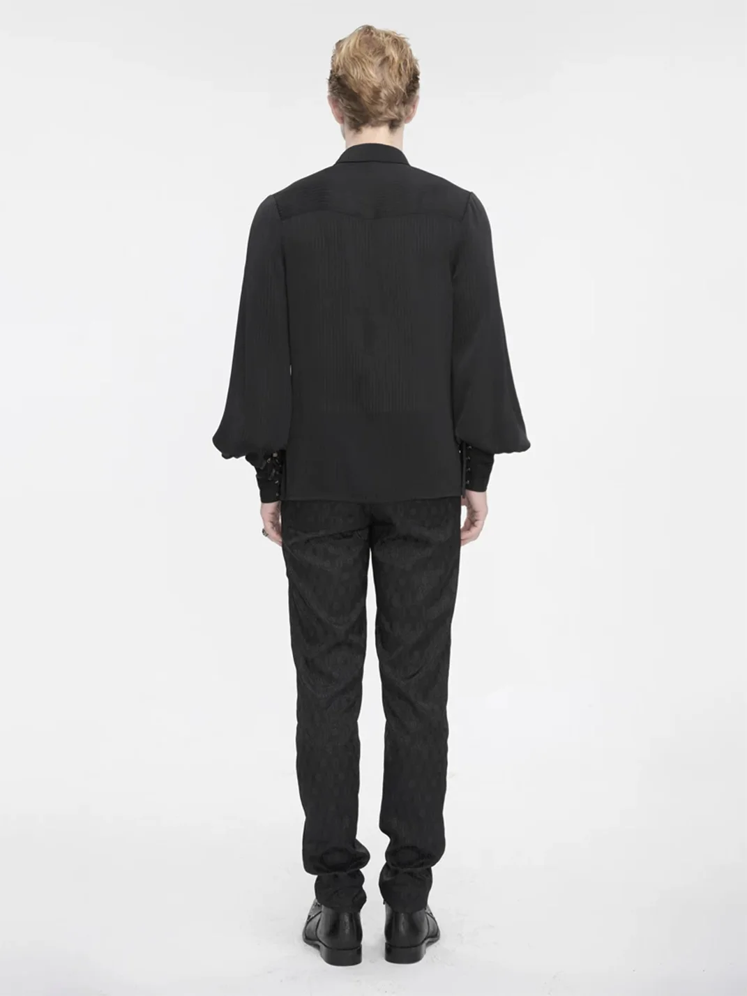 GTLLT | Gothic Striped Ruffle Lantern Sleeve Shirt