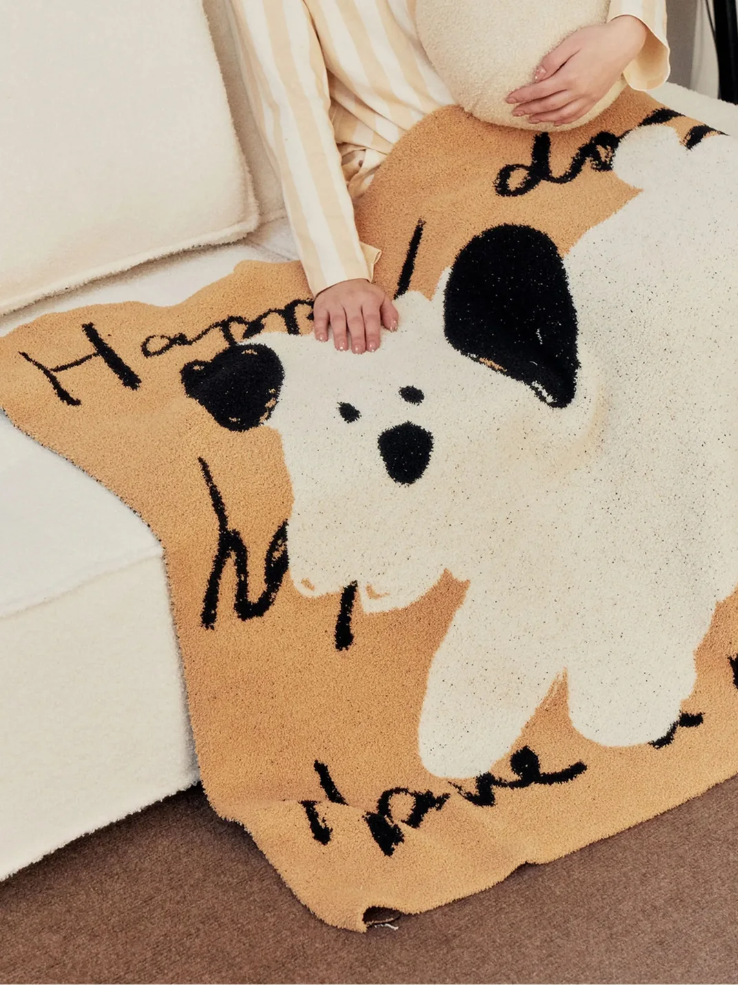 SOREMO | Cartoon Puppy Plush Throw Blanket