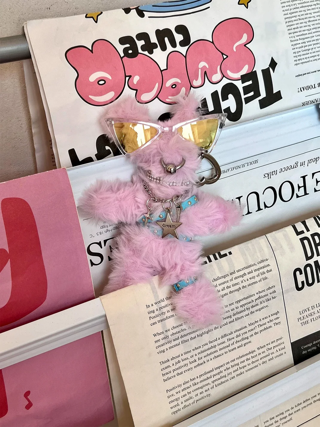 Kuroutaya | Punk Plush Toy Keychain Charm