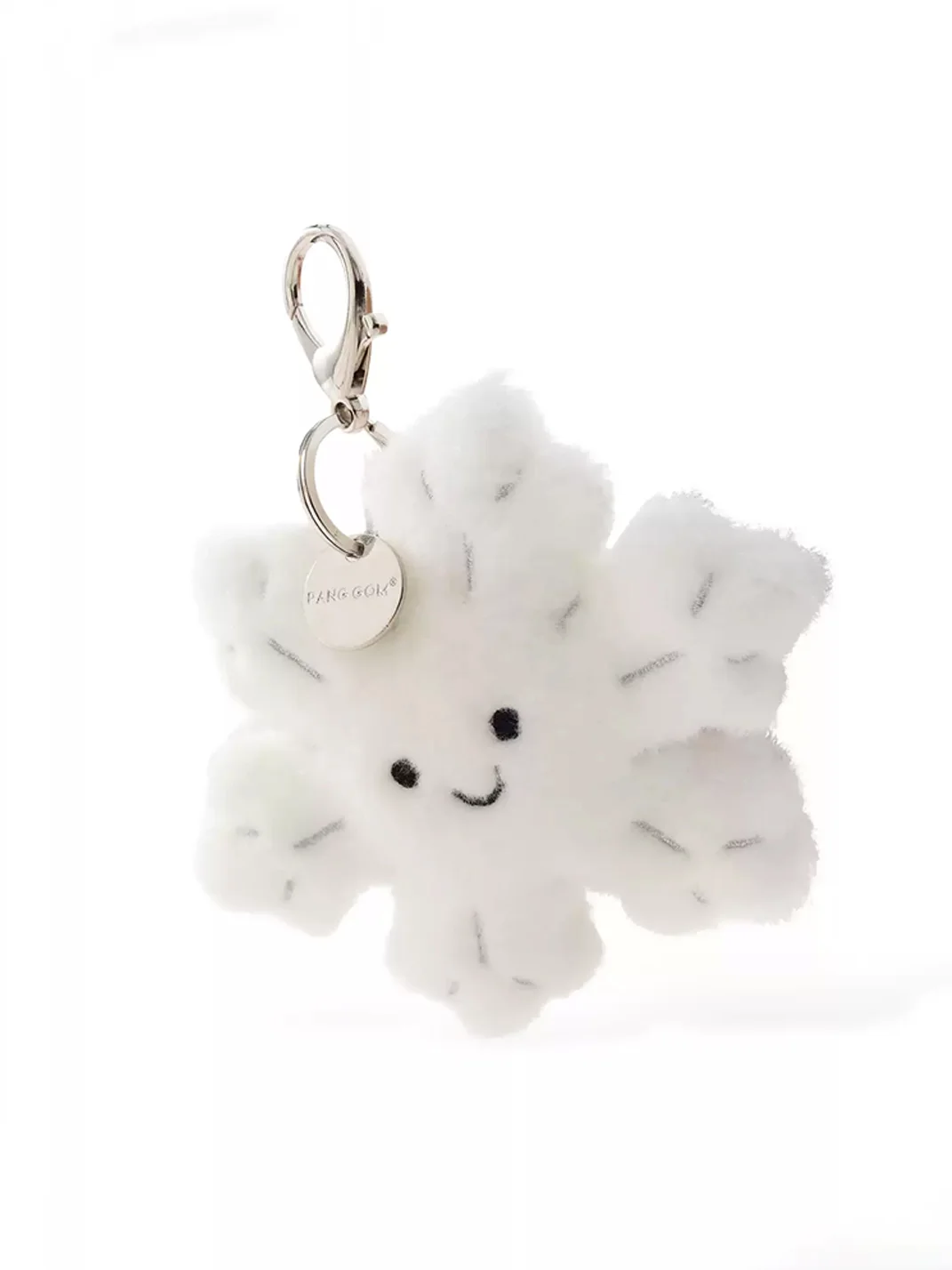PANGGOM | Smiling Plush Snowflake Keychain Charm
