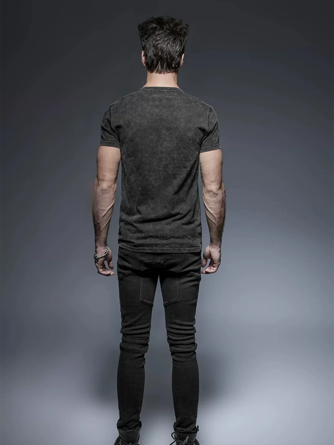 GTLLT | Punk Lace-Up Slim Fit T-Shirt