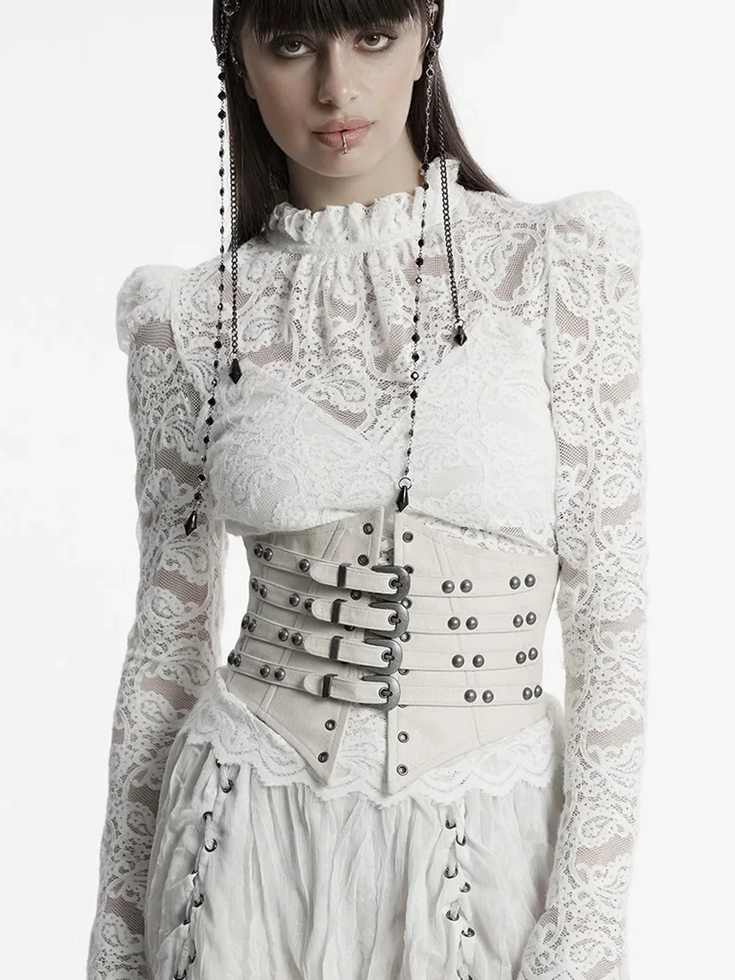 GTLLT | Gothic Steampunk Lolita Lace-Up Corset Belt