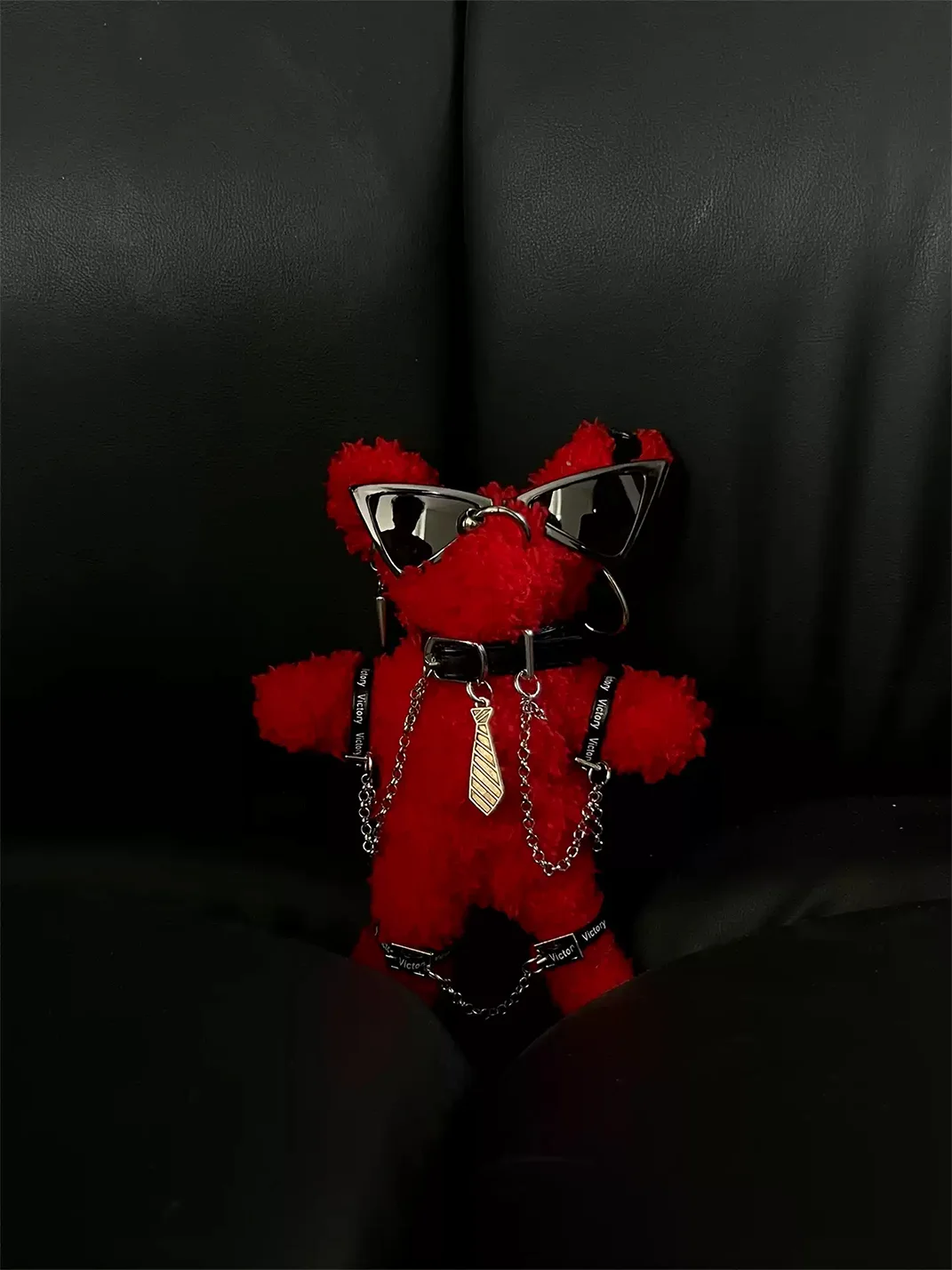 Kuroutaya | Punk Plush Teddy Bear Keychain