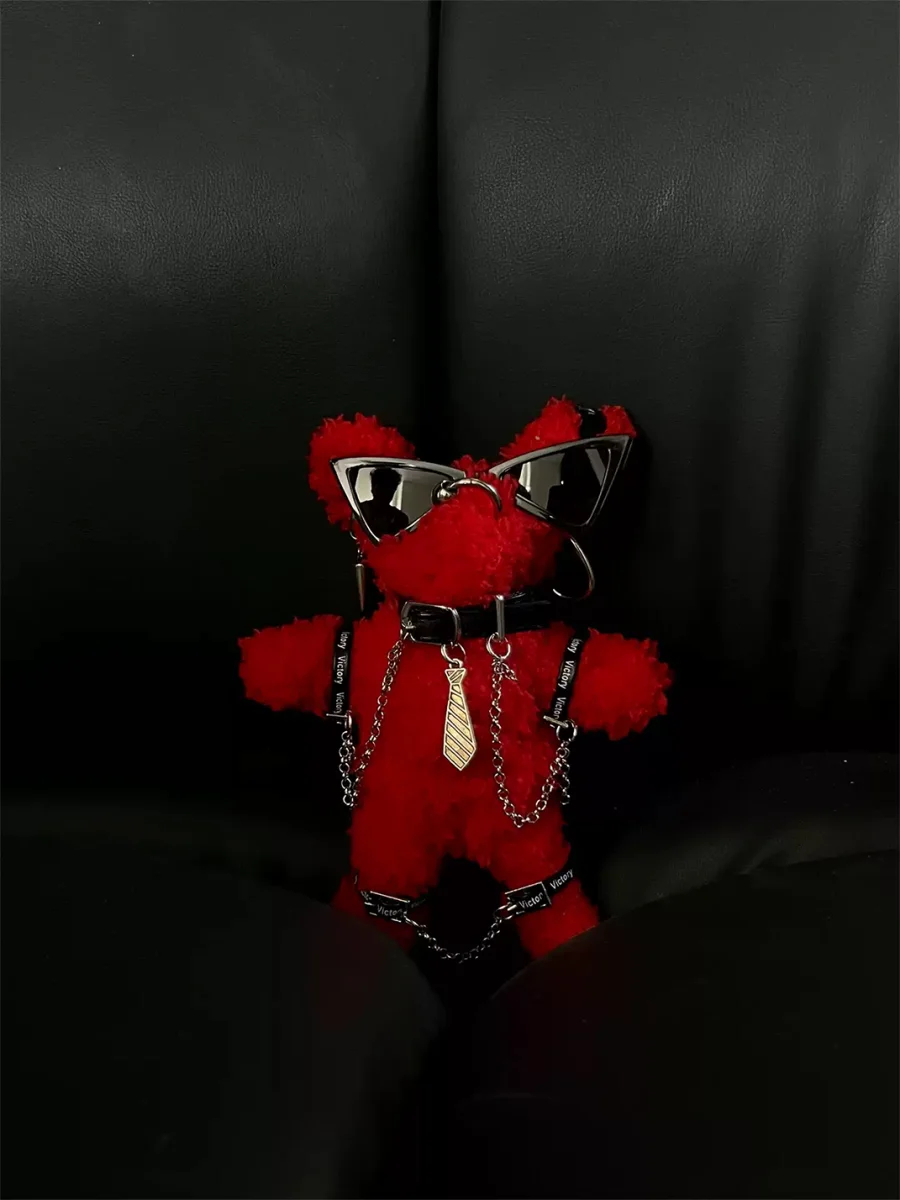 Kuroutaya | Punk Plush Teddy Bear Keychain - 3