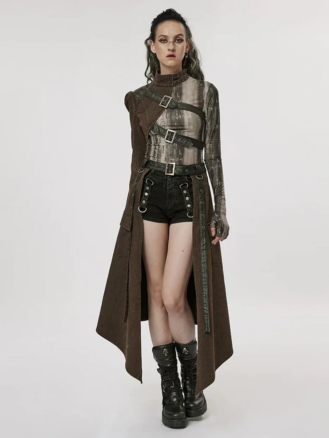 GTLLT | Asymmetric One-Sleeve Cropped Coat