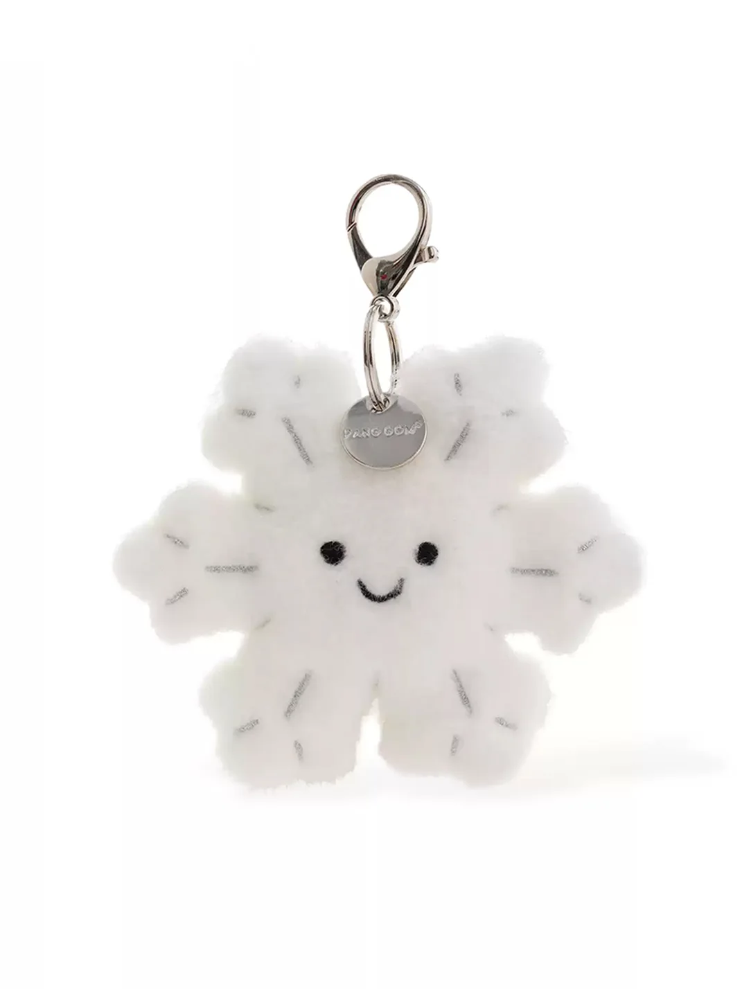 PANGGOM | Smiling Plush Snowflake Keychain Charm