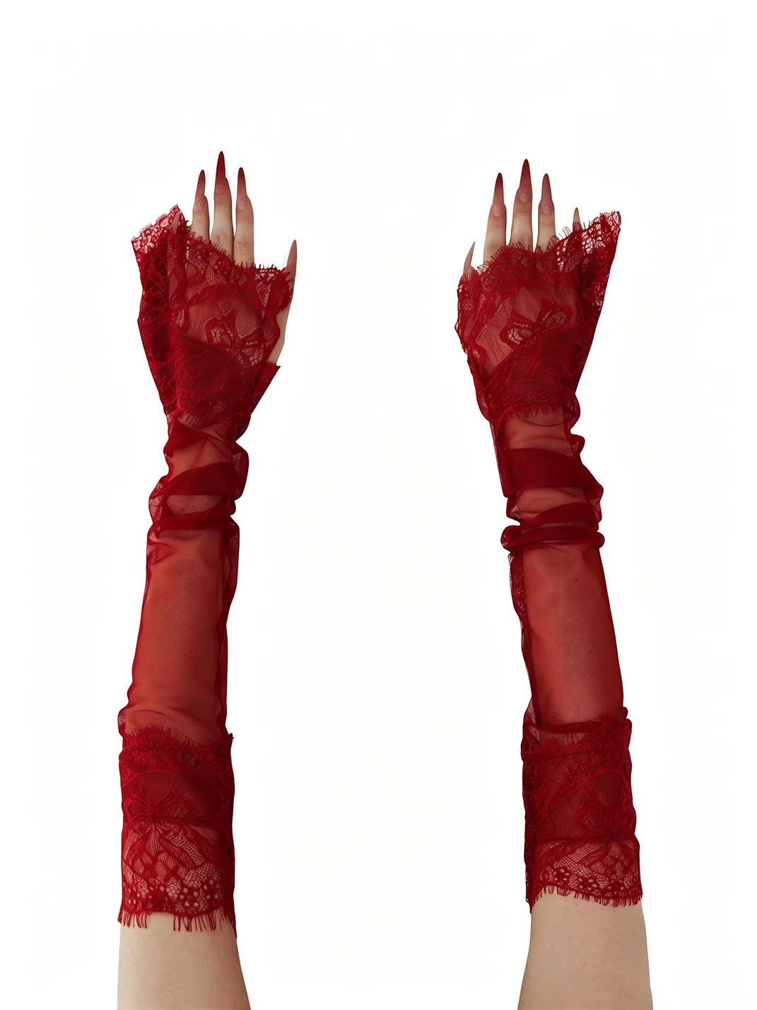 AngleAngel | Vintage Lace Trim Fingerless Gloves