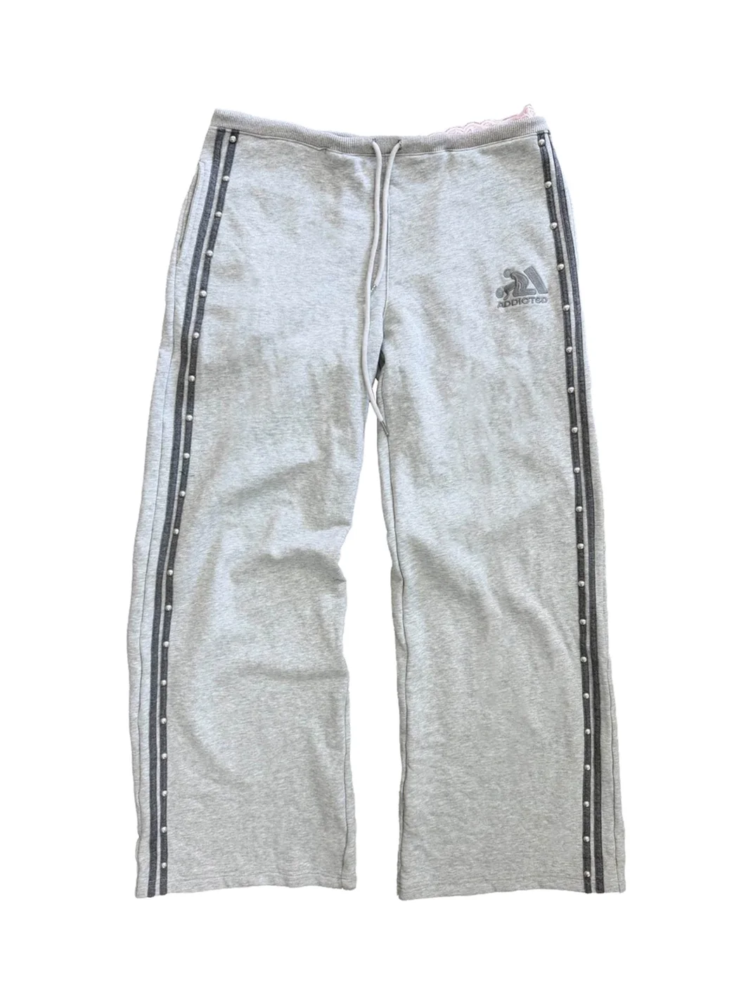 FOURFORTY | Studded Wide-Leg Drawstring Sweatpants