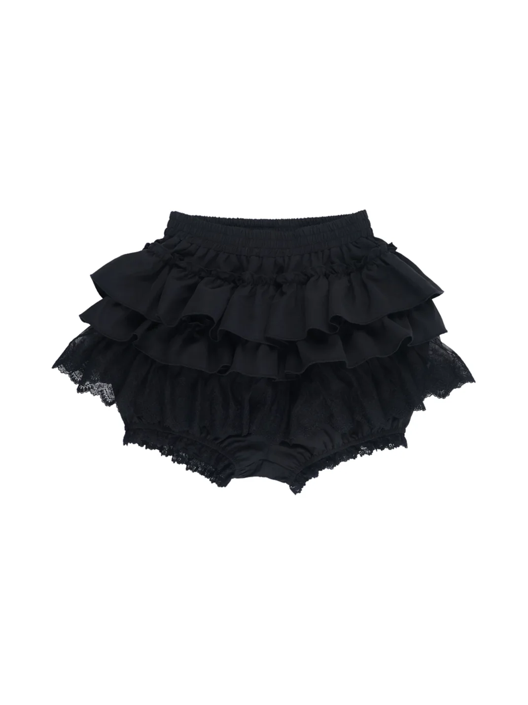 Wannathis | Gothic Off-Shoulder Top And Ruffled Mini Skirt