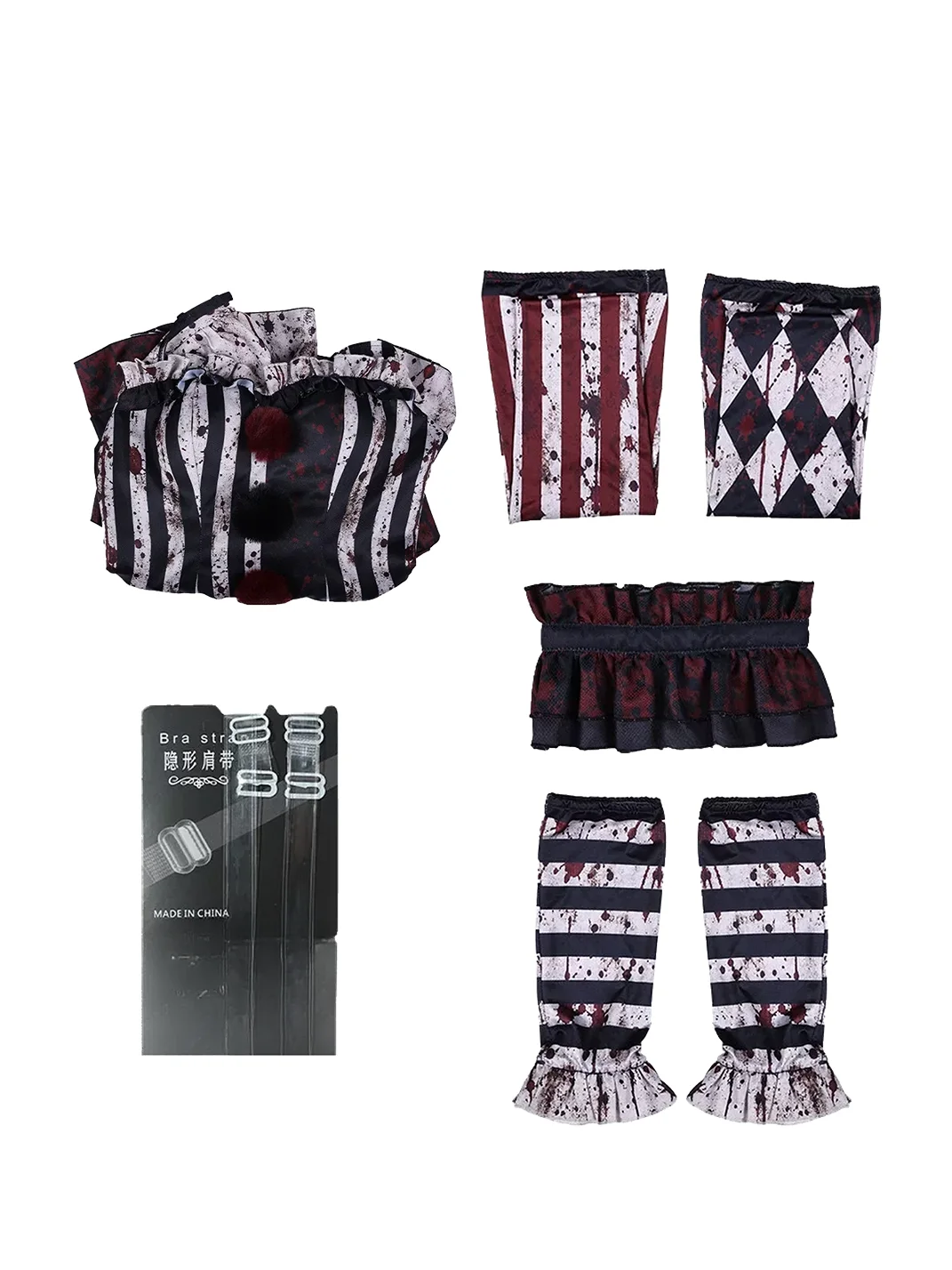 HMCY | Bloodstain Print Clown Couple Costume Set