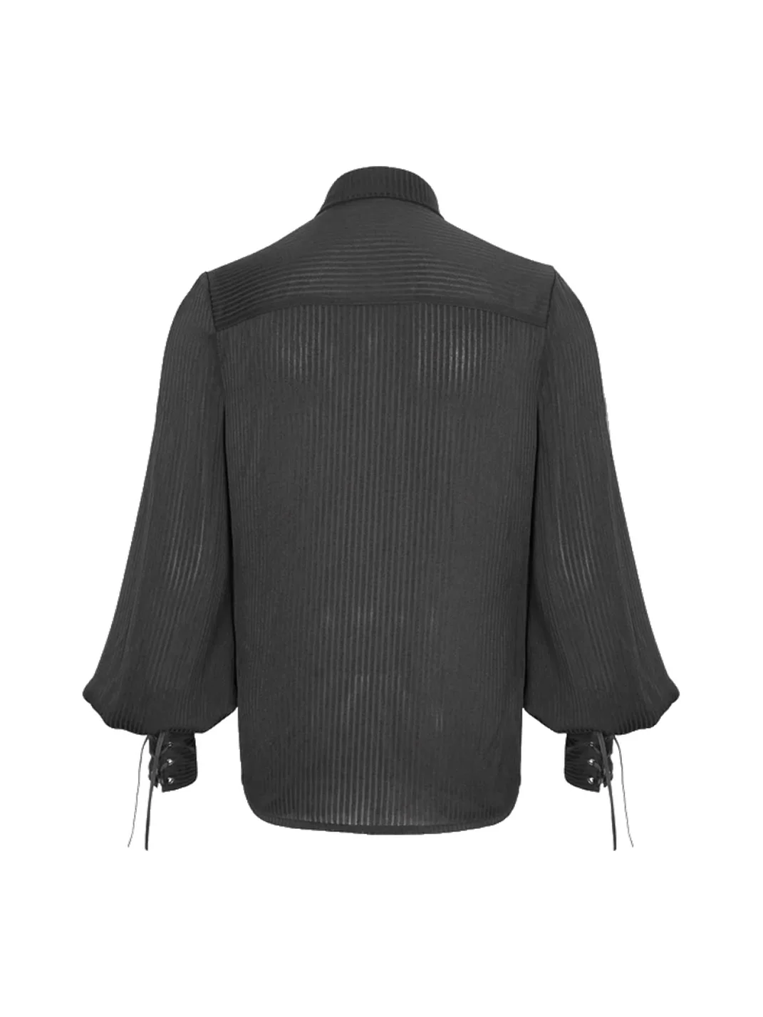 GTLLT | Gothic Striped Ruffle Lantern Sleeve Shirt