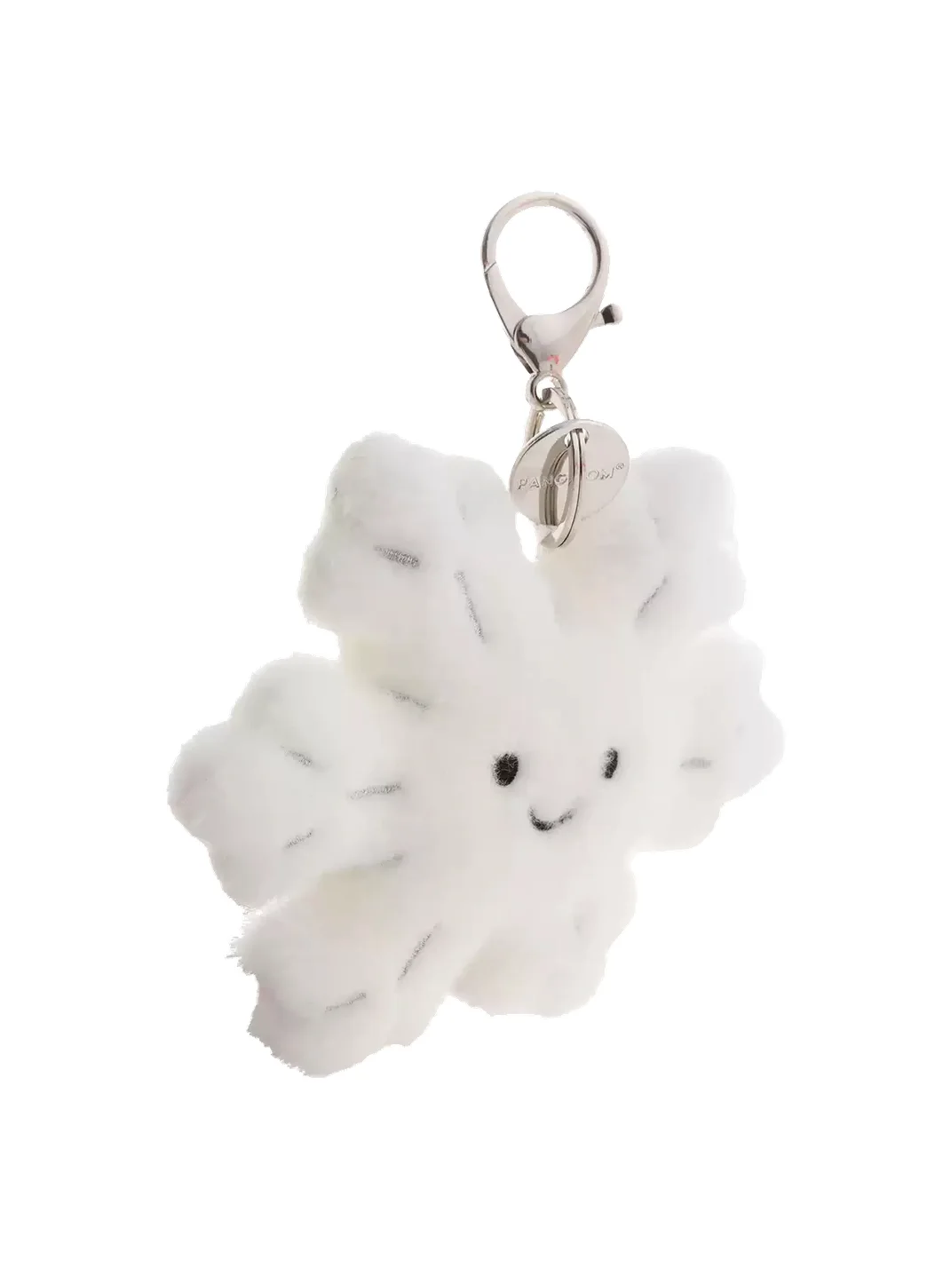 PANGGOM | Smiling Plush Snowflake Keychain Charm