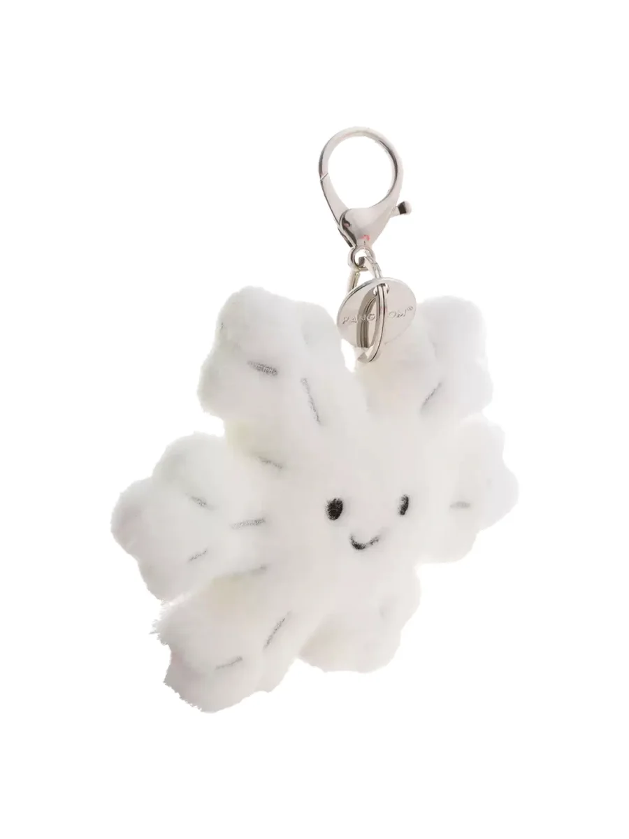 PANGGOM | Smiling Plush Snowflake Keychain Charm - 2