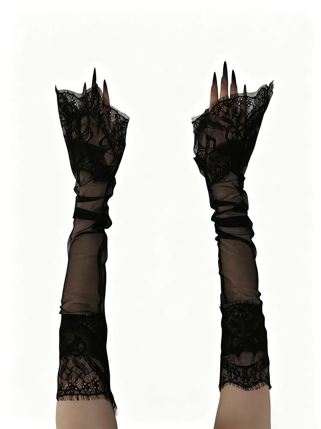 AngleAngel | Vintage Lace Trim Fingerless Gloves