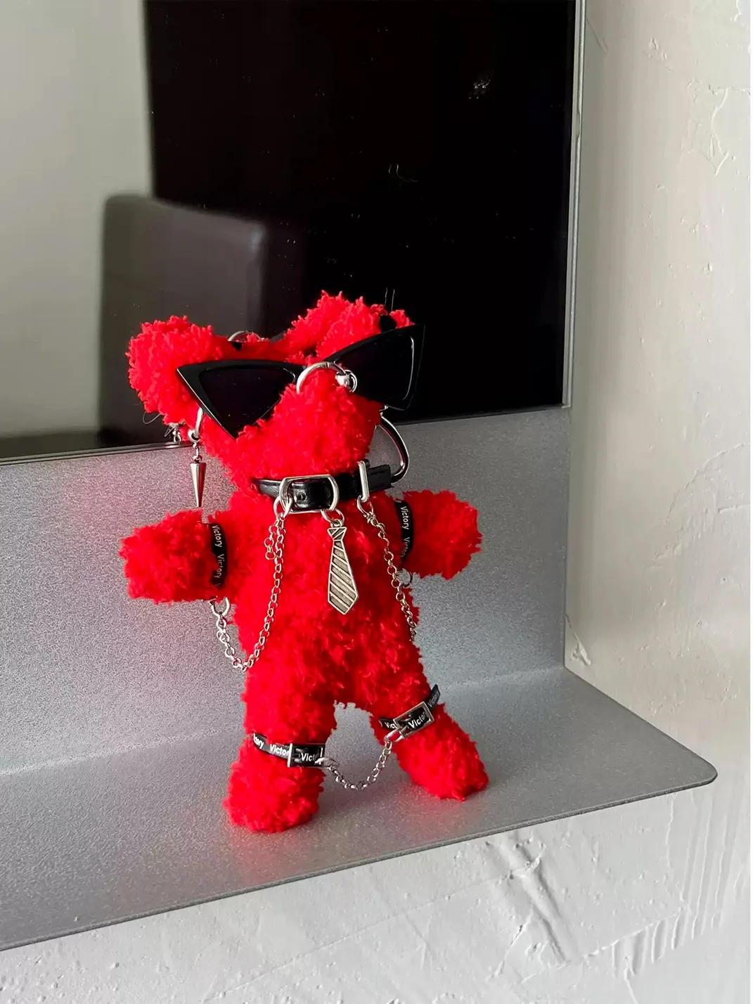 Kuroutaya | Punk Plush Teddy Bear Keychain