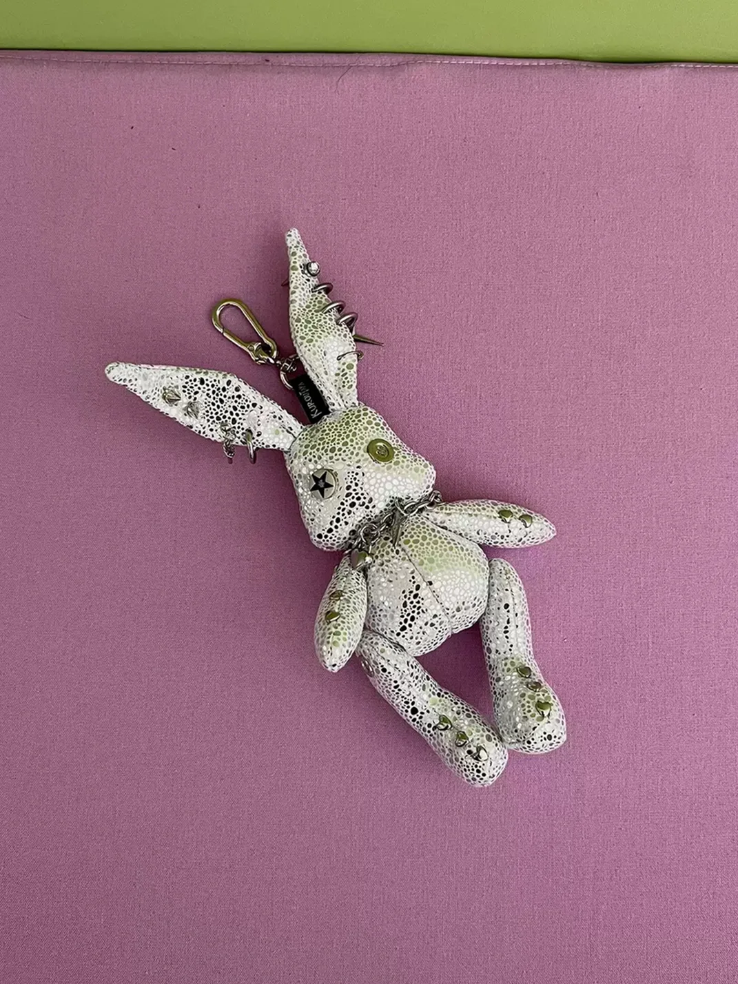 Kuroutaya | Y2K Studded Rabbit Plush Keychain
