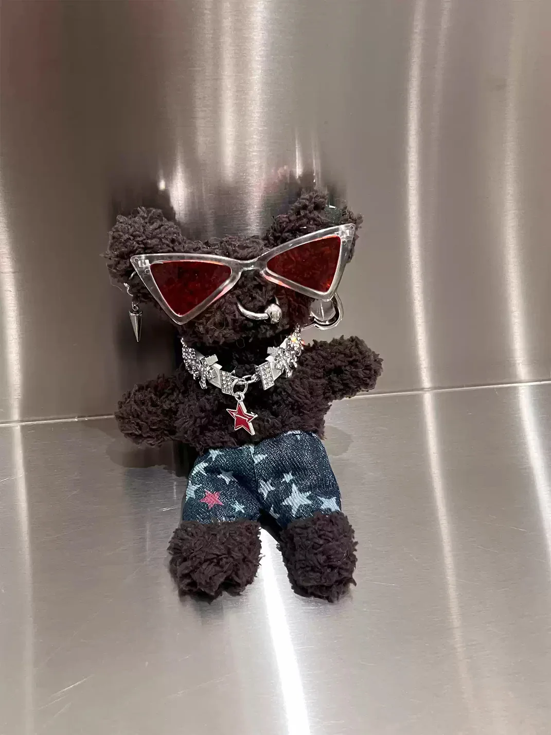 Kuroutaya | Punk Plush Teddy Bear Keychain Charm