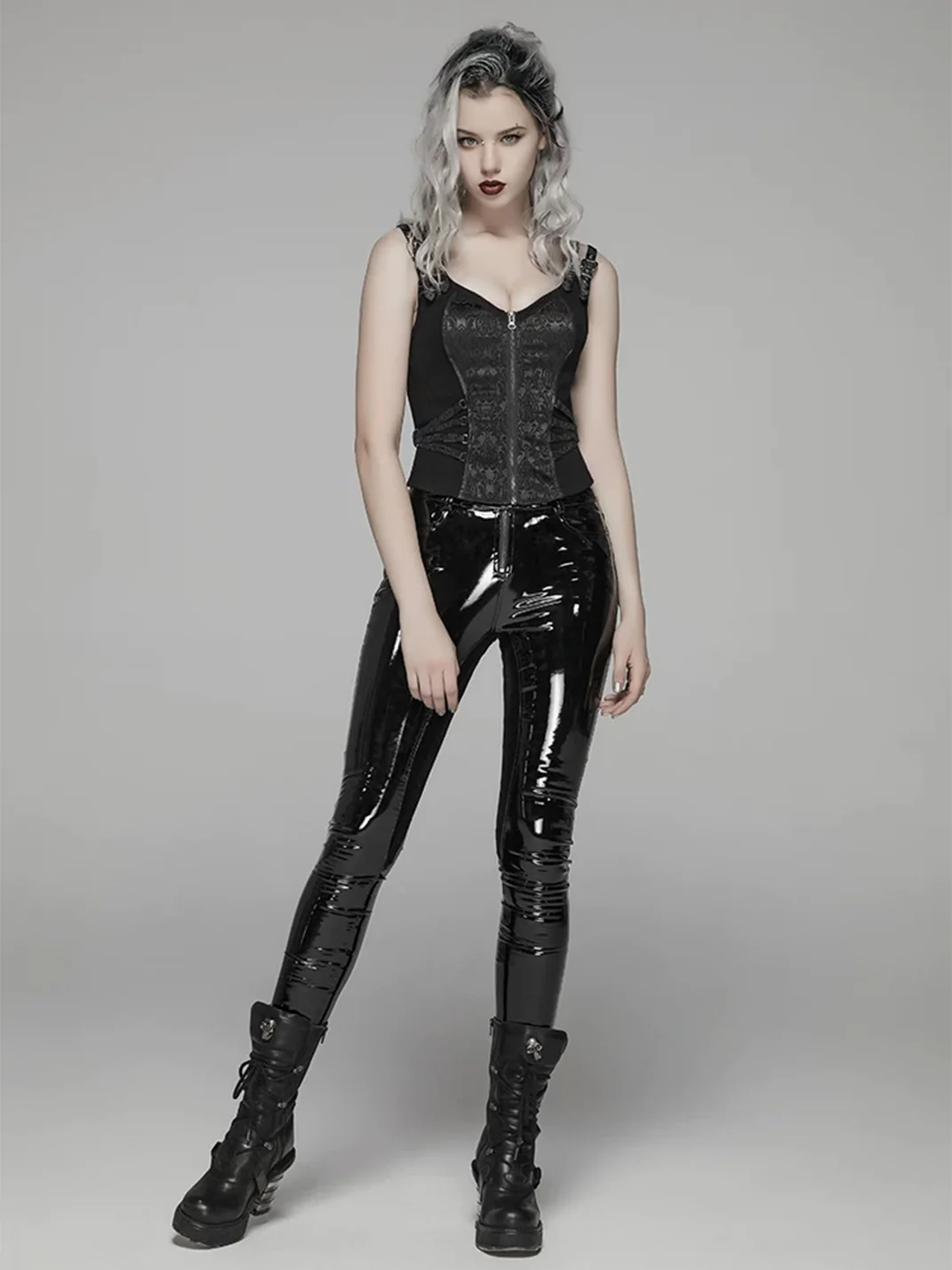 GTLLT | Jacquard Lace-Up Punk Vest