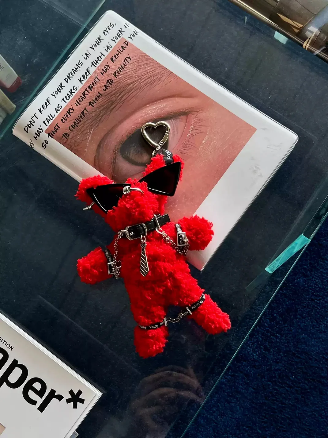 Kuroutaya | Punk Plush Teddy Bear Keychain