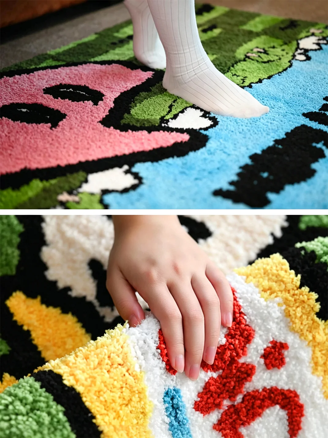 POPSUNDAY | Cartoon Pig Farm Plush Area Rug