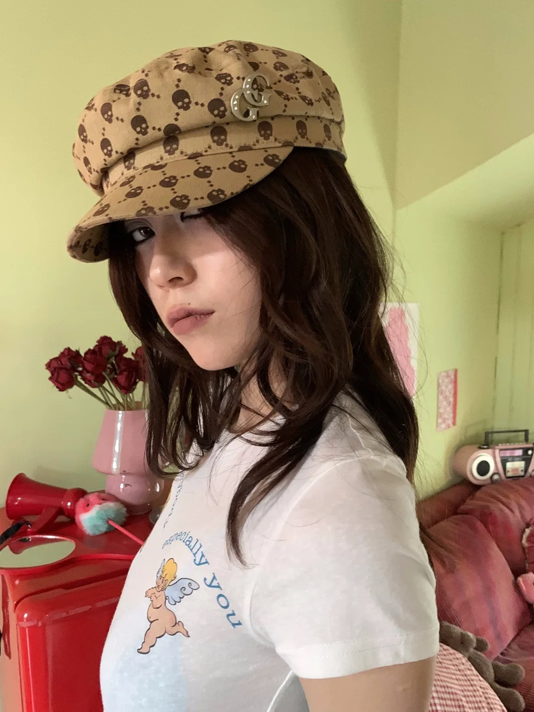 FOURFORTY | Skull Pattern Sailor Newsboy Cap
