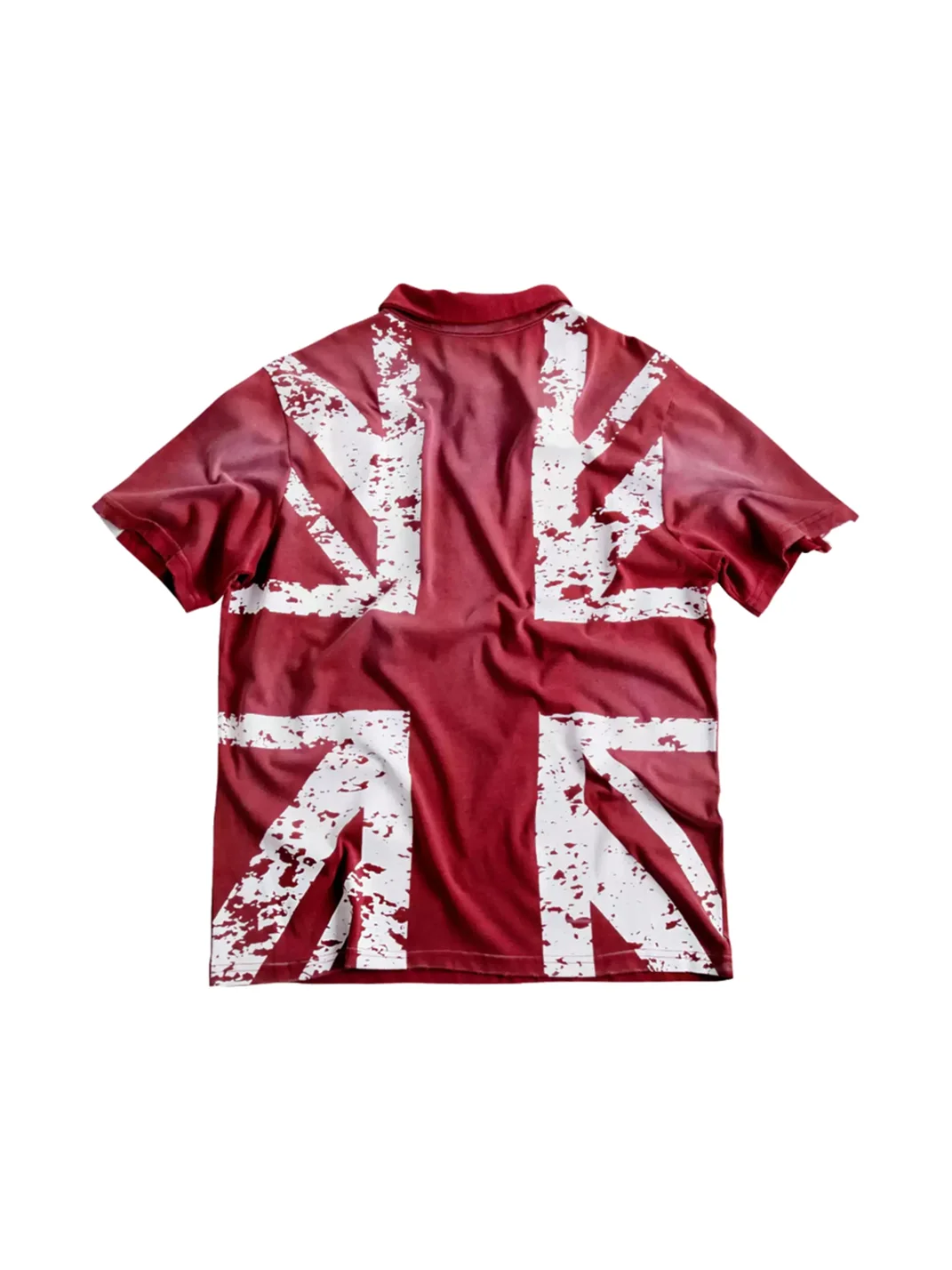 BE A DEVIL | British Flag Horse Print Cropped Polo Shirt