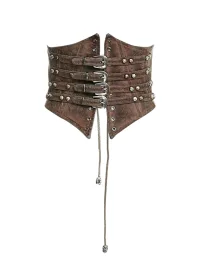 GTLLT | Gothic Steampunk Lolita Lace-Up Corset Belt