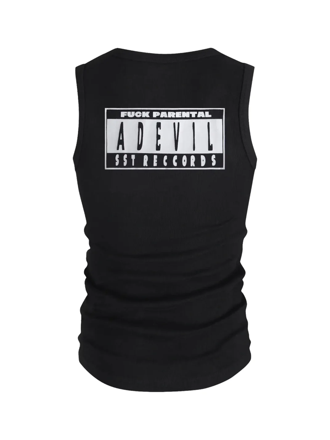 BE A DEVIL | Punk Graphic Ribbed Slim-Fit Tank Top