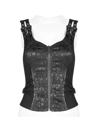 GTLLT | Jacquard Lace-Up Punk Vest