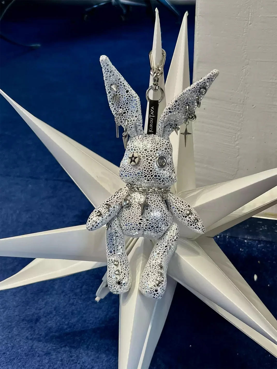 Kuroutaya | Y2K Studded Rabbit Plush Keychain