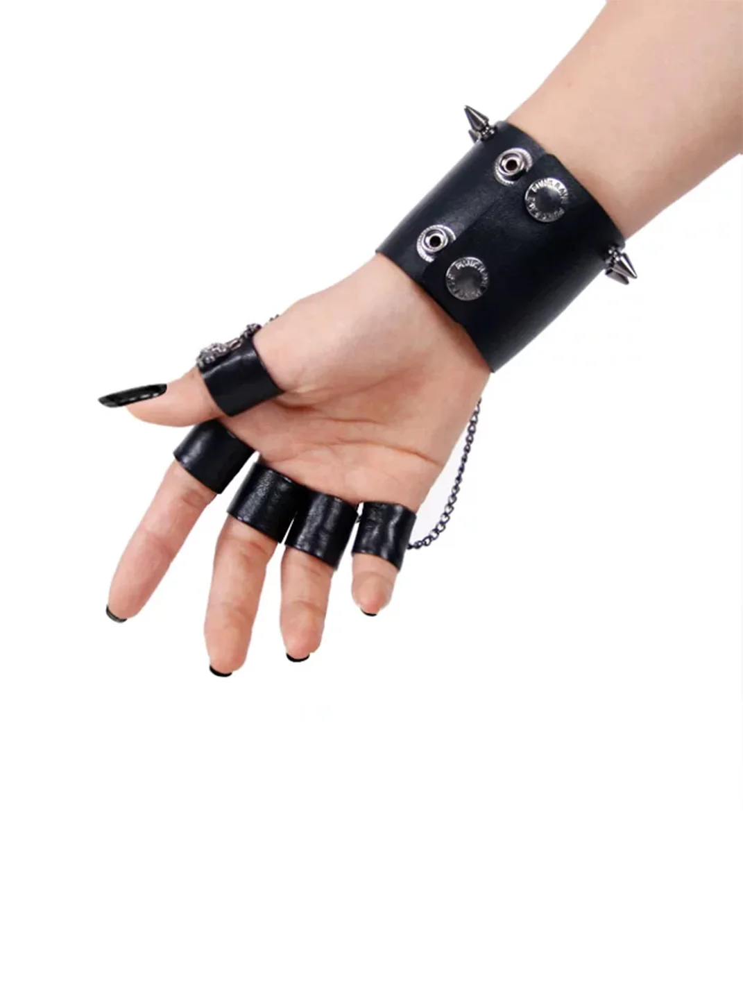 GTLLT | Punk Skull Five-Finger Chain Glove
