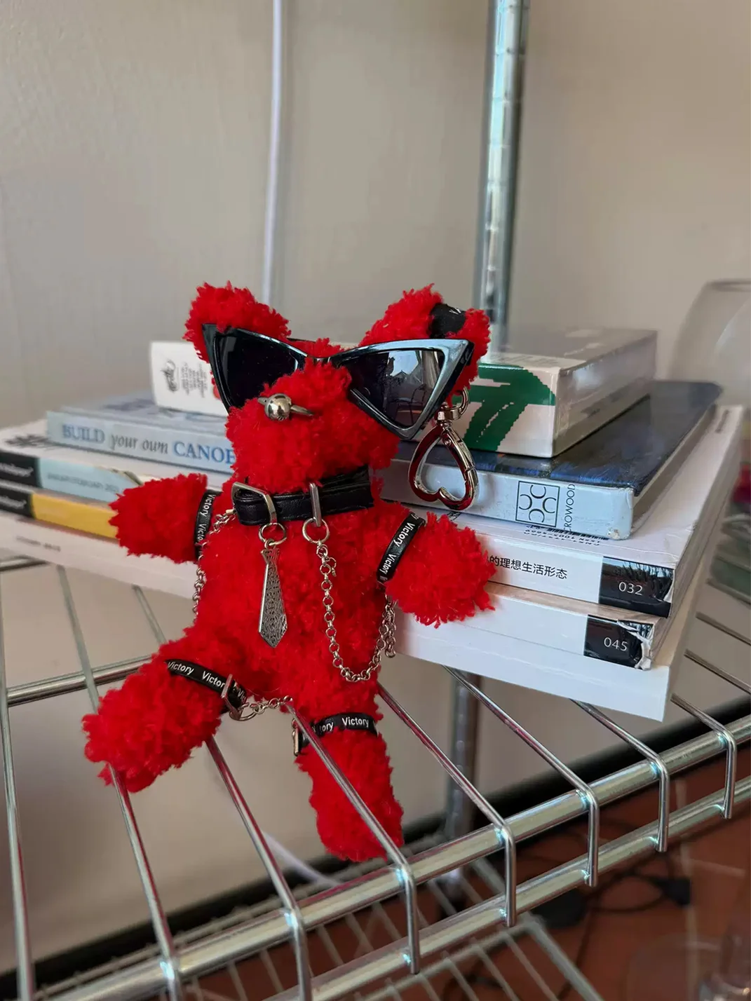 Kuroutaya | Punk Plush Teddy Bear Keychain