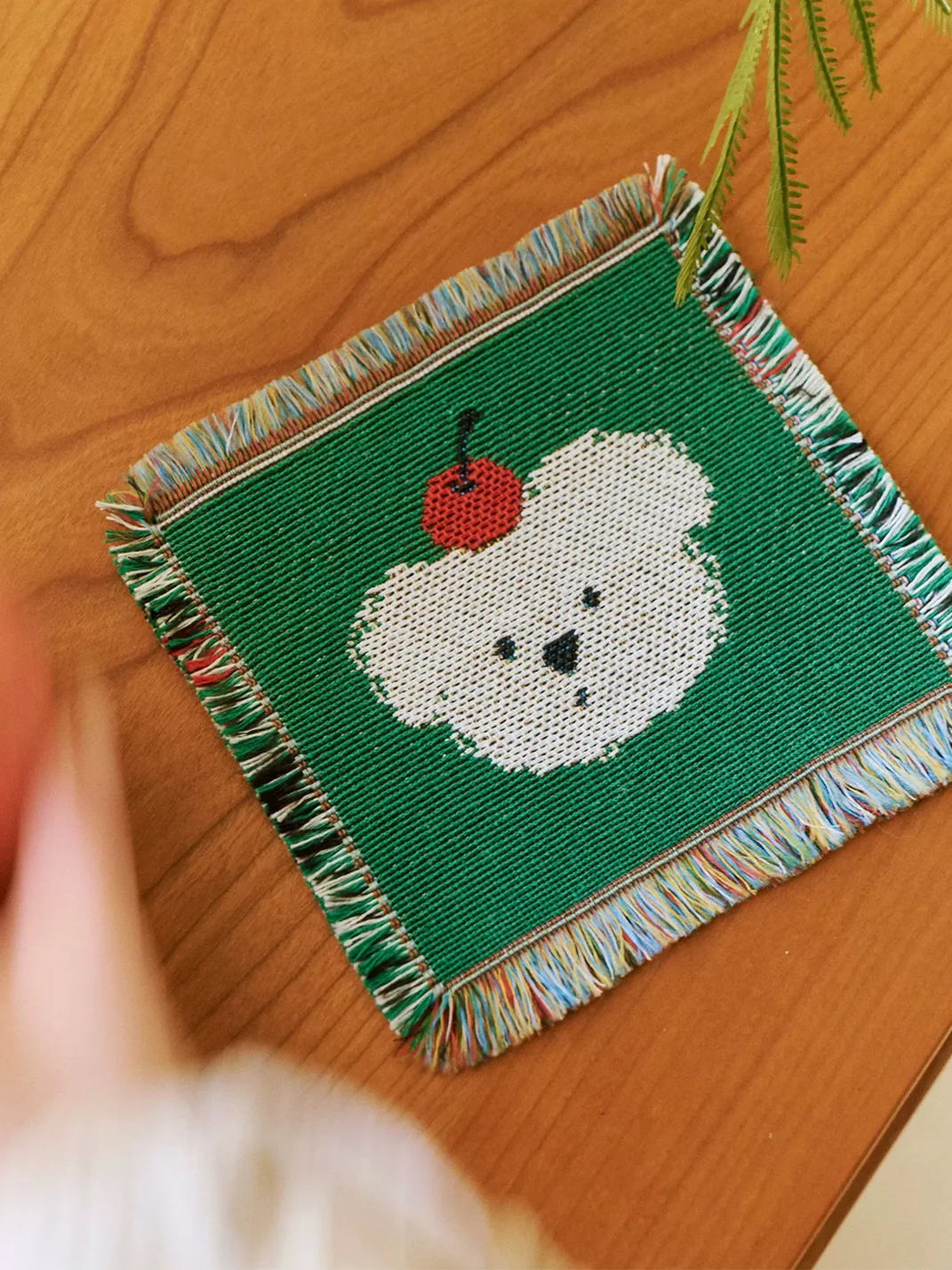 SOREMO | Woven Illustrated Fringe Coasters