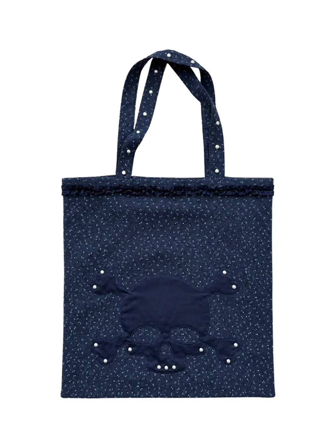 FOURFORTY | Skull Floral Studded Tote Bag