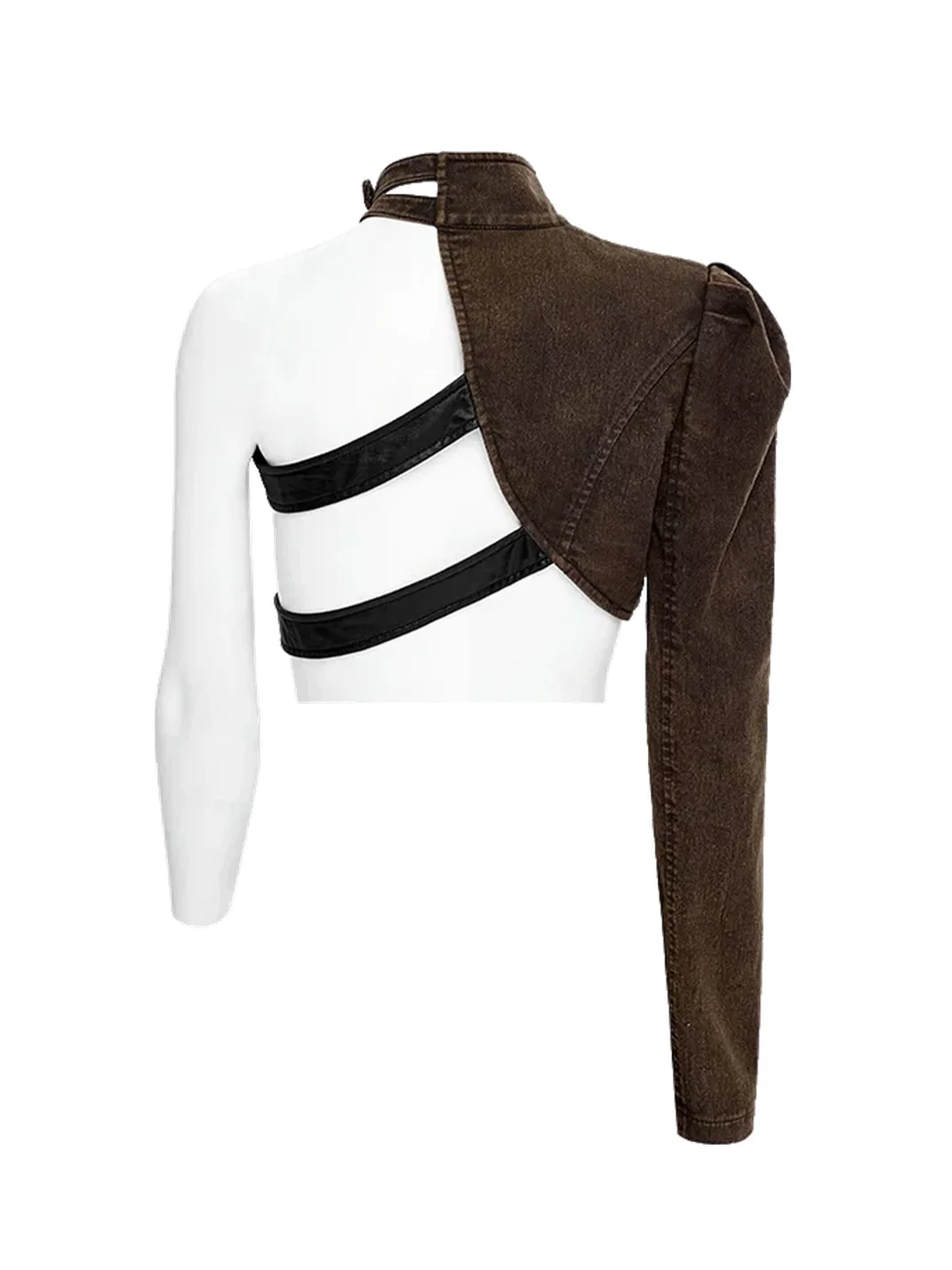 GTLLT | Asymmetric One-Sleeve Cropped Coat