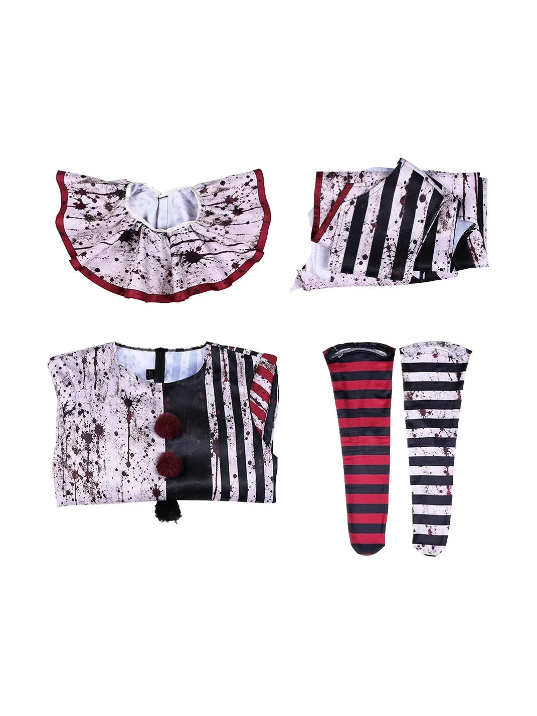 HMCY | Bloodstain Print Clown Couple Costume Set