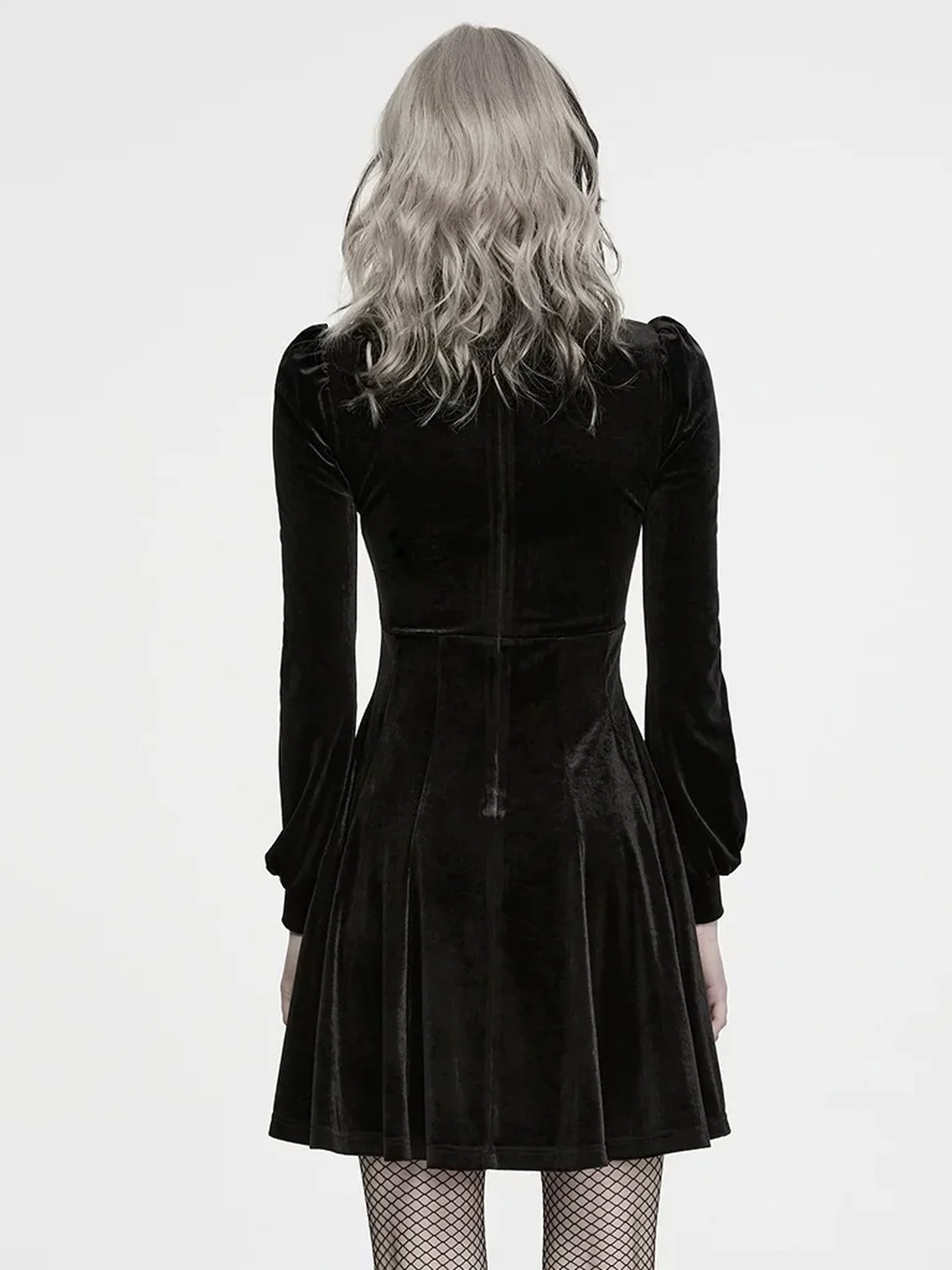 GTLLT | Gothic Cathedral Embroidered Velvet A-Line Dress