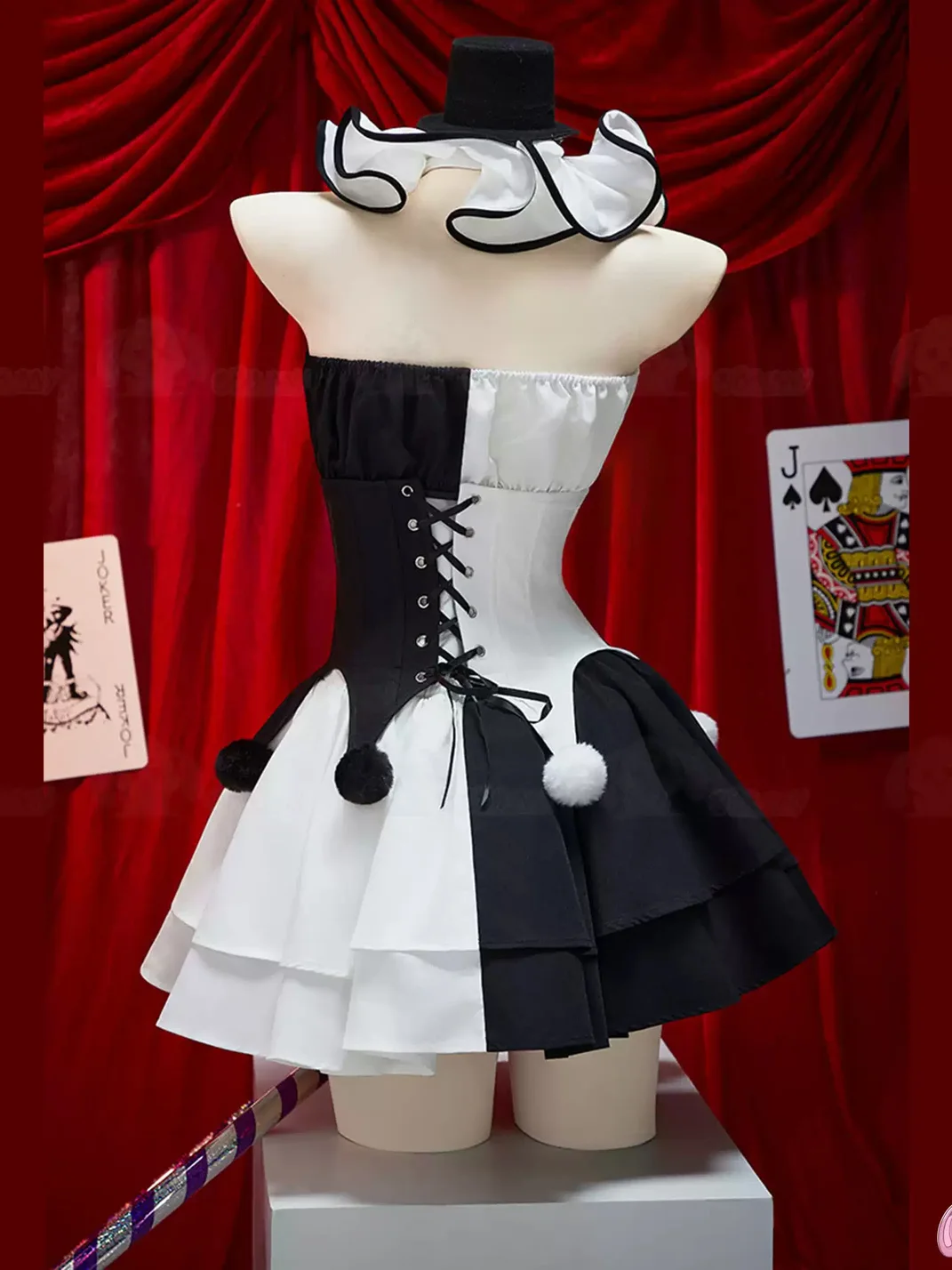 Bbunny | Gothic Black And White Jester Costume Set