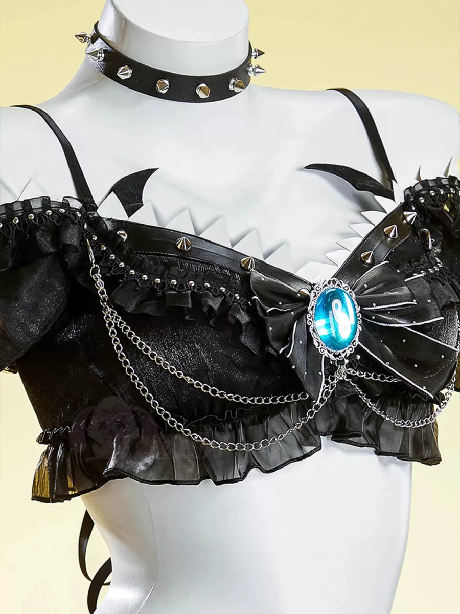 Bbunny | Off-Shoulder Cropped Top And Skirt Set - 3